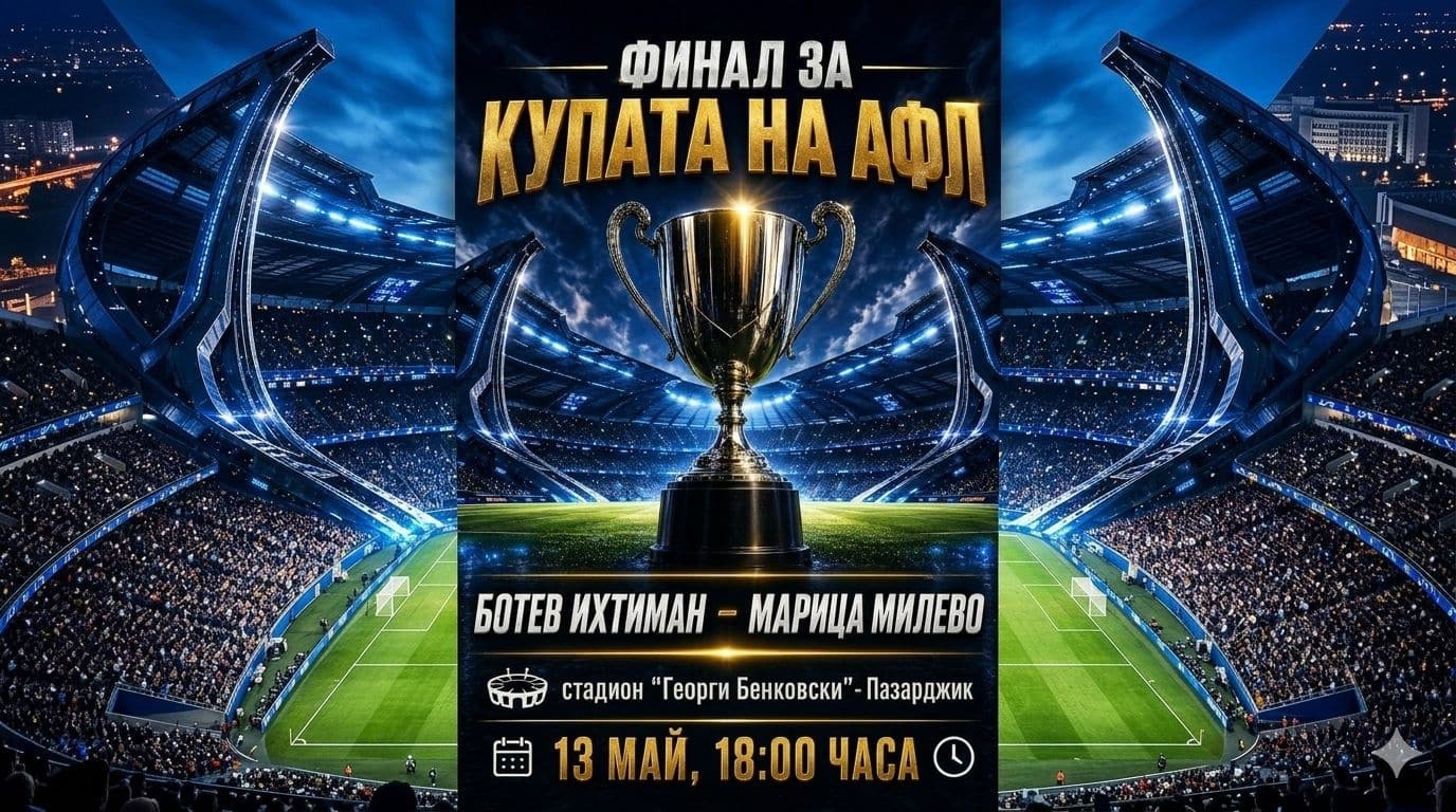 Финалът за Купата на Аматьорската лига е на 13 май в Пазарджик